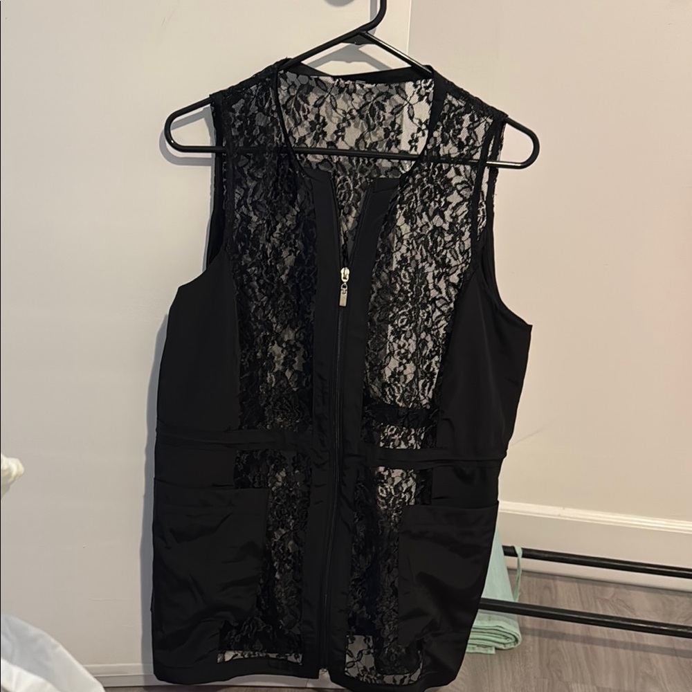Black Lace Vest
